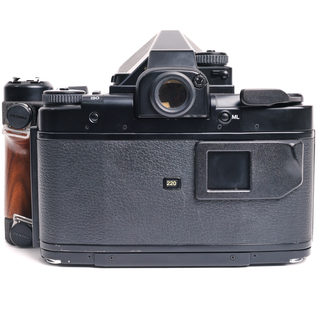 Pentax 67 II body w/- wooden grip + original strap + 105mm f